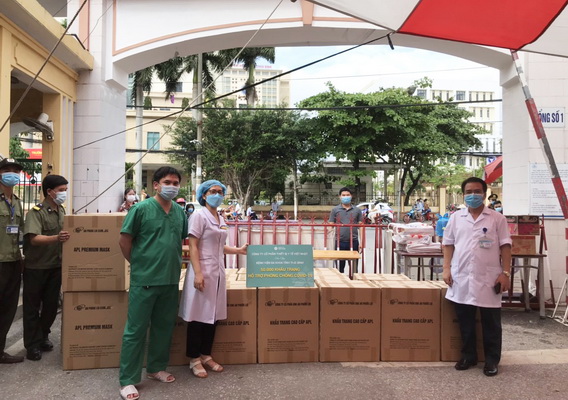 50.000 khẩu trang y tế đã được JVC trao tặng cho Bệnh viện đa khoa tỉnh Thái Bình.